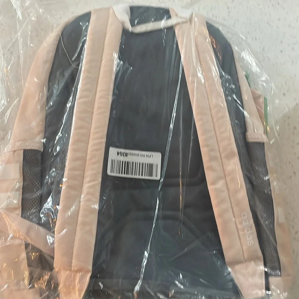adidas Classic 3S Backpack, Pink Tint/White, One Size - light pink